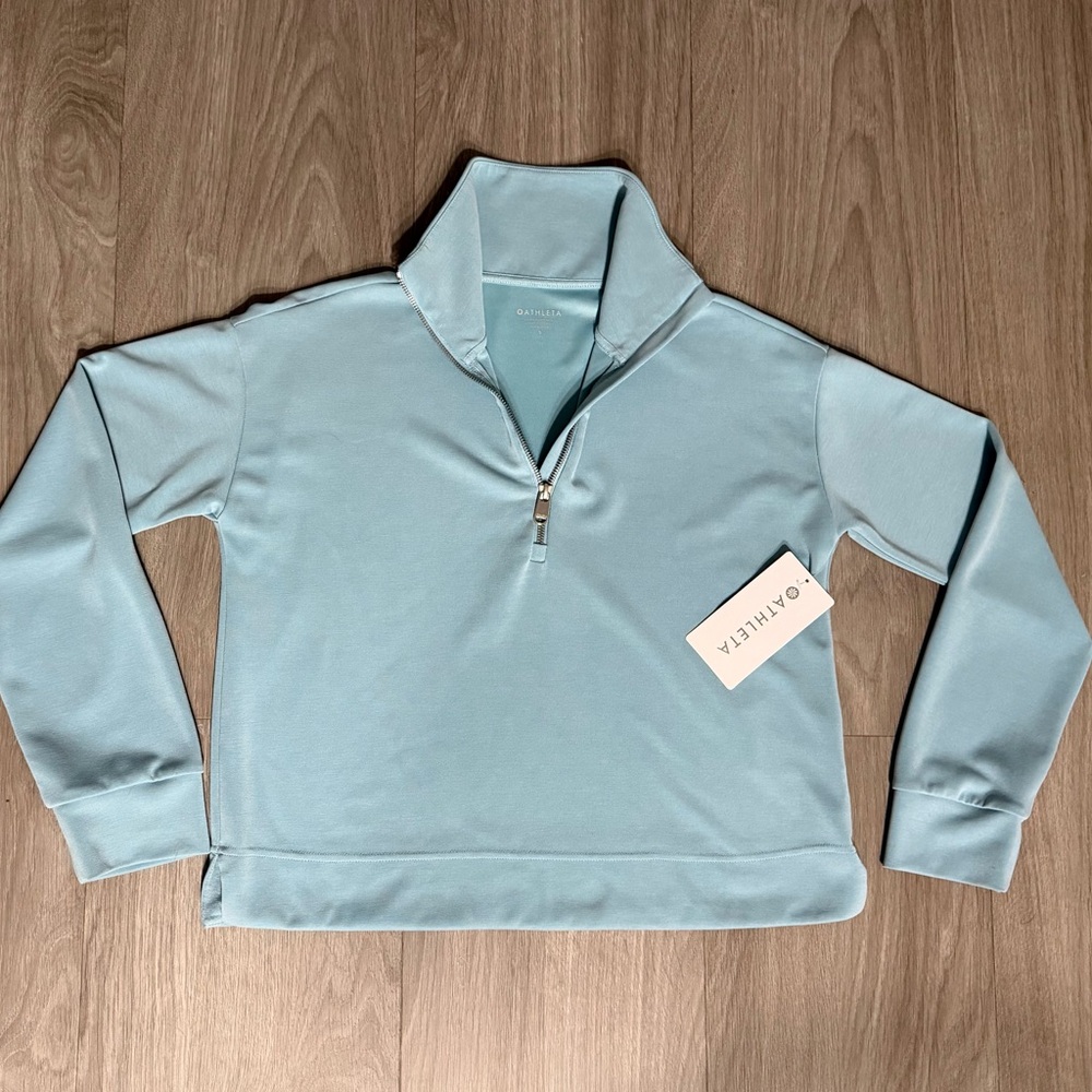 NWT Athleta Seasoft Quarter Zip Pullover - Picture 2 of 4